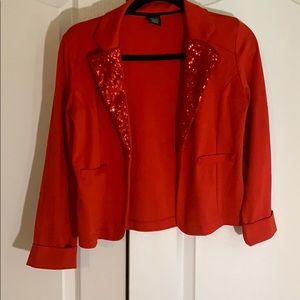 Red blazer with a bit of sequenced